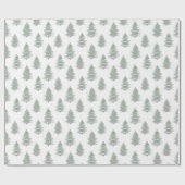 Handgezeichnetes Muster des Evergreen Tree Geschenkpapier (Flach)