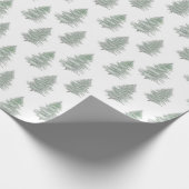 Handgezeichnetes Muster des Evergreen Tree Geschenkpapier (Ecke)
