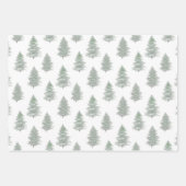 Handgezeichnetes Muster des Evergreen Tree Geschenkpapier Set (Vorderseite 3)