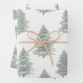 Handgezeichnetes Muster des Evergreen Tree Geschenkpapier Set (Beispiel)