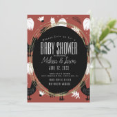 Handgezeichnetes Muster für rustikale Roster Einladung (Stehend Vorderseite)