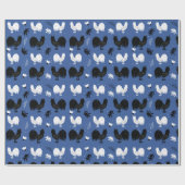 Handgezeichnetes Muster für rustikale Roster Geschenkpapier (Flach)