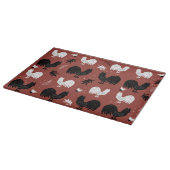 Handgezeichnetes Muster für rustikale Roster Schneidebrett (Ecke)