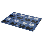 Handgezeichnetes Muster für rustikale Roster Schneidebrett (Ecke)