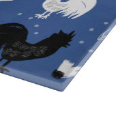 Handgezeichnetes Muster für rustikale Roster Schneidebrett (Ecke)