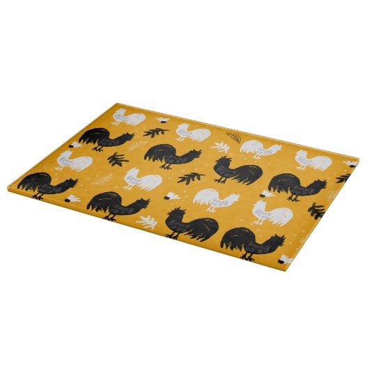 Handgezeichnetes Muster für rustikale Roster Schneidebrett (Ecke)