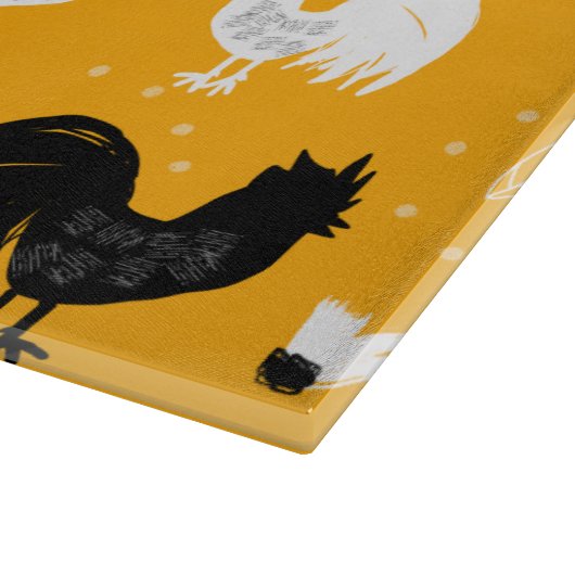 Handgezeichnetes Muster für rustikale Roster Schneidebrett (Ecke)