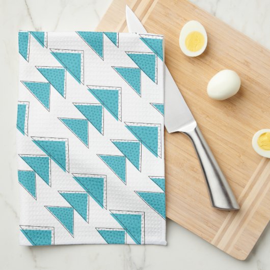 Handgezeichnetes Muster Geschirrtuch (Viertel Falte)