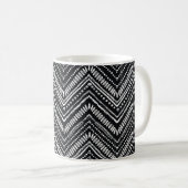 Handgezeichnetes Muster. Zigzag und Stripe Line, S Kaffeetasse (VorderseiteRechts)