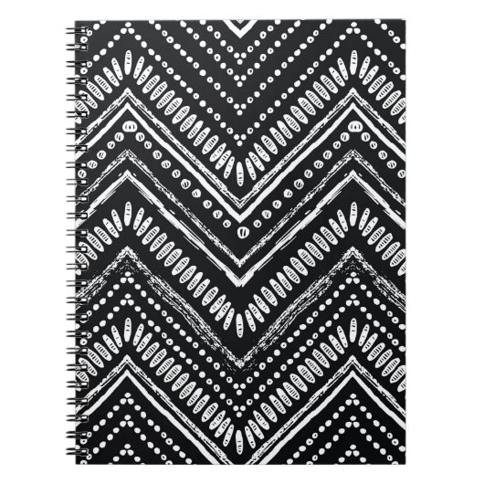 Handgezeichnetes Muster. Zigzag und Stripe Line, S Notizblock (Vorderseite)