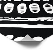 Handgezeichnetes Muster. Zigzag und Stripe Line, S Poster (Ecke)
