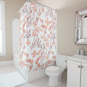 Handgezeichnetes, nahtloses Blumendekor im Retrost Duschvorhang (Beispiel)