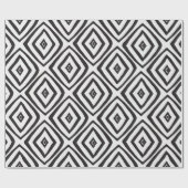 Handgezeichnetes nahtloses Muster in Schwarz/Weiß. Geschenkpapier (Flach)