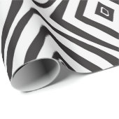 Handgezeichnetes nahtloses Muster in Schwarz/Weiß. Geschenkpapier (Rolleneckpunkt)