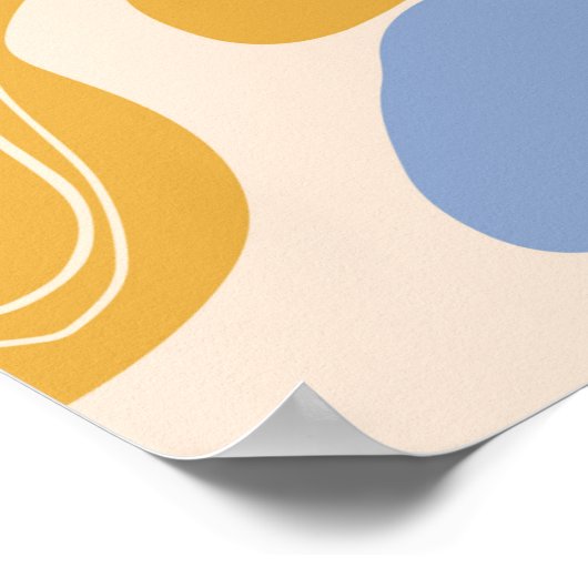 Handgezeichnetes, nahtloses Muster, kreative Farbe Poster (Ecke)