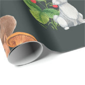 Handgezeichnetes nahtloses Muster mit Aquarellwald Geschenkpapier (Rolleneckpunkt)