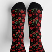 Handgezeichnetes nahtloses Muster mit Granatapfelf Socken (Oben)