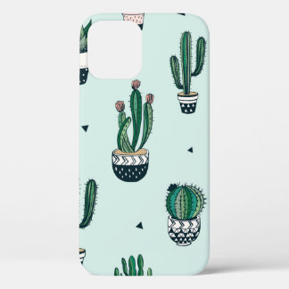 Handgezeichnetes nahtloses Muster mit Kakteen und  Case-Mate iPhone Hülle