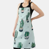 Handgezeichnetes nahtloses Muster mit Kakteen und Schürze (InSitu)