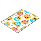 Handgezeichnetes nahtloses Muster mit Sonnenblumen Notizblock (Linke Seite)