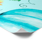 Handgezeichnetes nahtloses Muster verschiedener Gr Poster (Ecke)