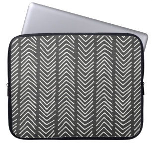 handgezeichnetes, nahtloses Musterdesign. Vintage Laptopschutzhülle