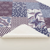 Handgezeichnetes, nahtloses Patchwork-Muster. Vint Sherpadecke (3/4)