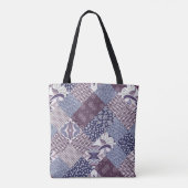 Handgezeichnetes, nahtloses Patchwork-Muster. Vint Tasche (Rückseite)