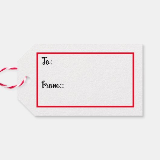 Handgezeichnetes Nostalgisches Weihnachtsfenster Geschenkanhänger (Rückseite Horizontal)