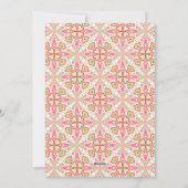 Handgezeichnetes Ornamentmuster Weihnachtsfotokart Feiertagskarte (Rückseite)