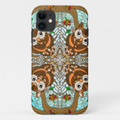 Handgezeichnetes Owl Mandala Artwork Case-Mate iPhone Hülle (Rückseite)