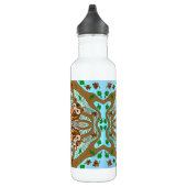 Handgezeichnetes Owl Mandala Artwork Edelstahlflasche (Rechts)