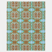 Handgezeichnetes Owl Mandala Artwork Fleecedecke (Vorderseite)