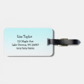 Handgezeichnetes Owl Mandala Artwork Gepäckanhänger (Rückseite horizontal)