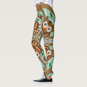 Handgezeichnetes Owl Mandala Artwork Leggings (Links)