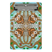 Handgezeichnetes Owl Mandala Artwork Mini Klemmbrett (Vorderseite)