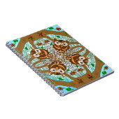 Handgezeichnetes Owl Mandala Artwork Notizblock (Rechte Seite)