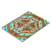Handgezeichnetes Owl Mandala Artwork Notizblock (Linke Seite)