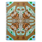 Handgezeichnetes Owl Mandala Artwork Notizblock (Vorderseite)