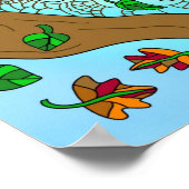 Handgezeichnetes Owl Mandala Artwork Poster (Ecke)