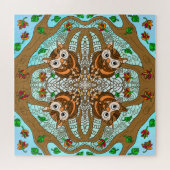 Handgezeichnetes Owl Mandala Artwork Puzzle (Horizontal)