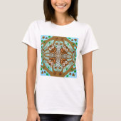 Handgezeichnetes Owl Mandala Artwork T-Shirt (Vorderseite)
