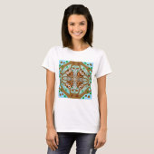 Handgezeichnetes Owl Mandala Artwork T-Shirt (Vorne ganz)