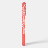 Handgezeichnetes Paisley Muster Dunkler Peach Case-Mate iPhone Hülle (Rückseite / Rechts)