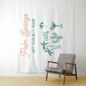 Handgezeichnetes Palm Springs Rosa Junggesellinnen Wandteppich (Beispiel)