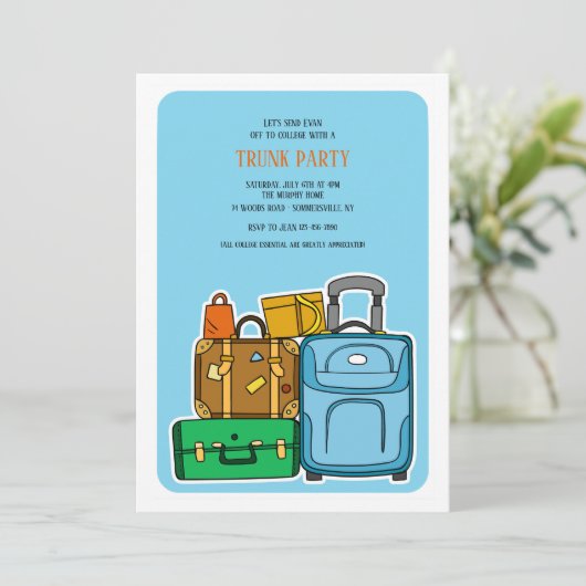 Handgezeichnetes Party Einladung (Stehend Vorderseite)