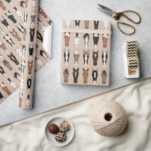 Handgezeichnetes Pferdekopf-Wrap-Papier für Reiter Geschenkpapier