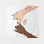 Handgezeichnetes pinky Sweet Pinky Versprechen Kon Wandteppich (Vorderseite (Horizontal))