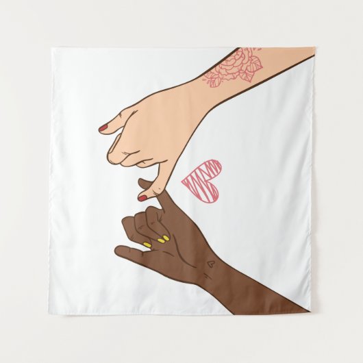 Handgezeichnetes pinky Sweet Pinky Versprechen Kon Wandteppich (Vorderseite (Horizontal))