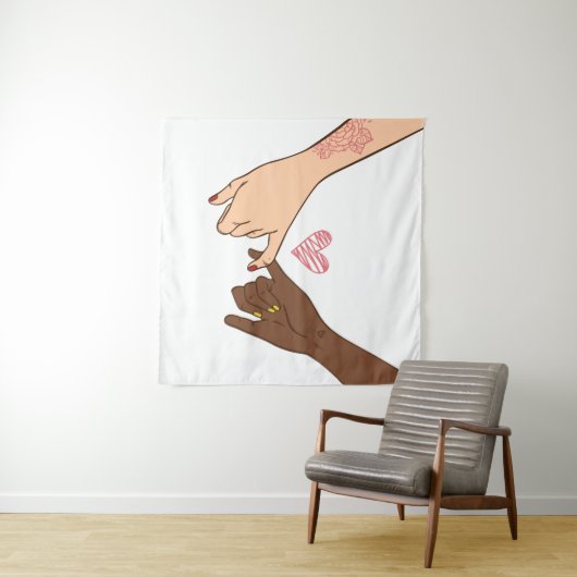 Handgezeichnetes pinky Sweet Pinky Versprechen Kon Wandteppich (Beispiel (Horizontal))